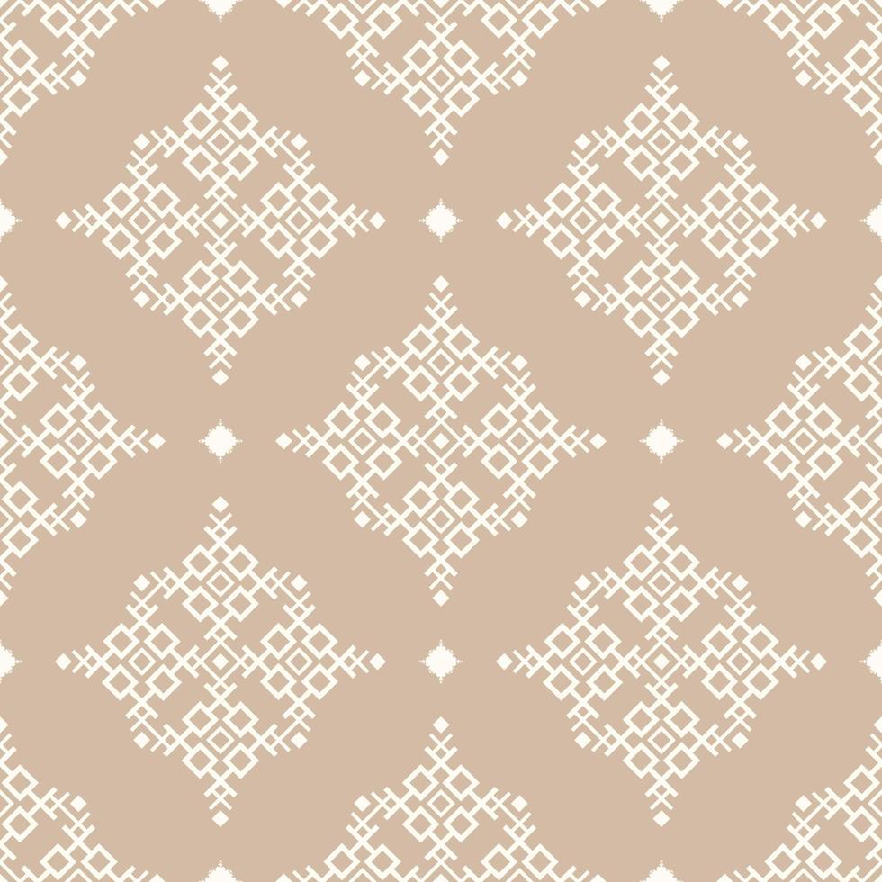 couleur beige vintage natif aztèque petite forme géométrique sans soudure de fond. utilisation pour le tissu, le textile, les éléments de décoration intérieure, le rembourrage, l'emballage. vecteur