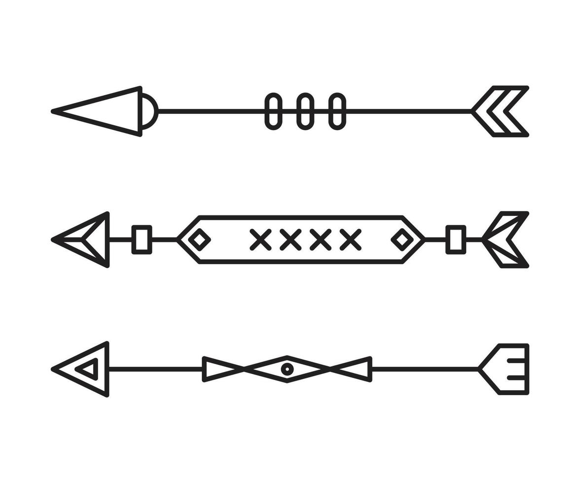 illustration de ligne d'arme flèche vecteur