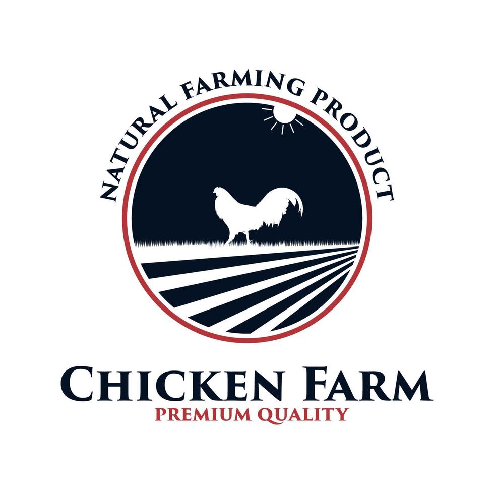 création de logo de qualité supérieure pour élevage de poulets vecteur