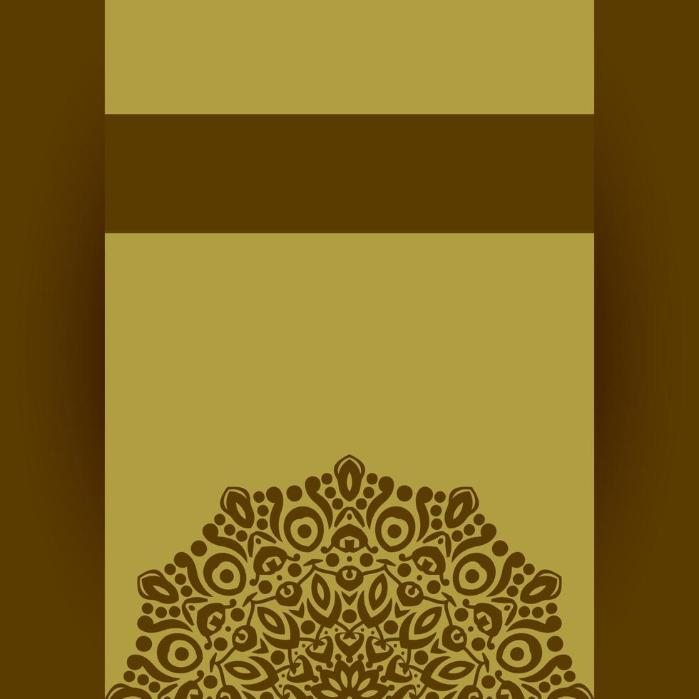 conception de cartes d'invitation avec décoration de fond mandala.floral. vecteur