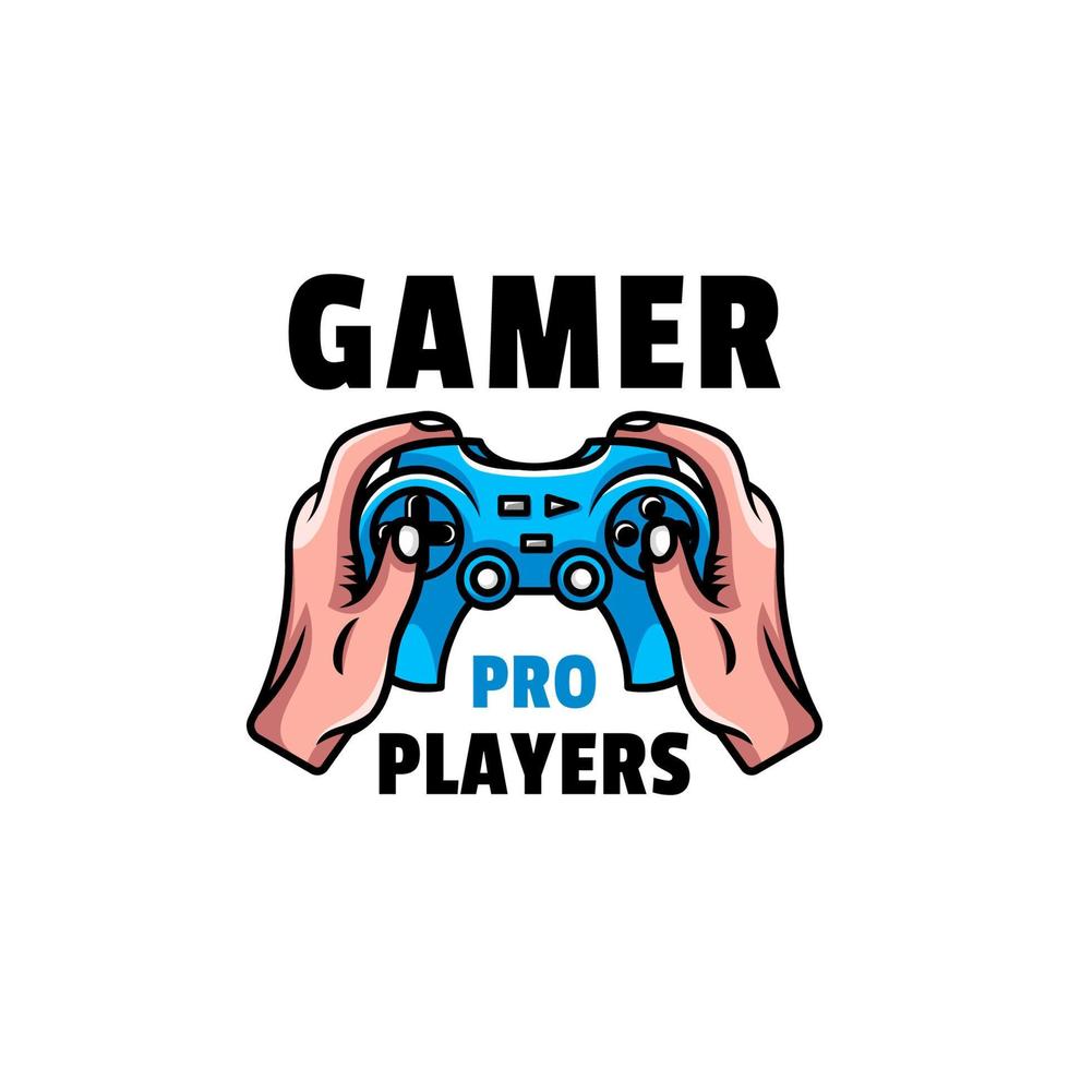 illustration de conception de logo de jeu esport pro player. modèle de logo pro gamer man vecteur