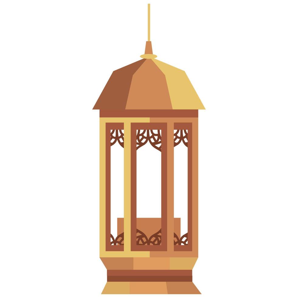 décoration de lanterne d'or vecteur
