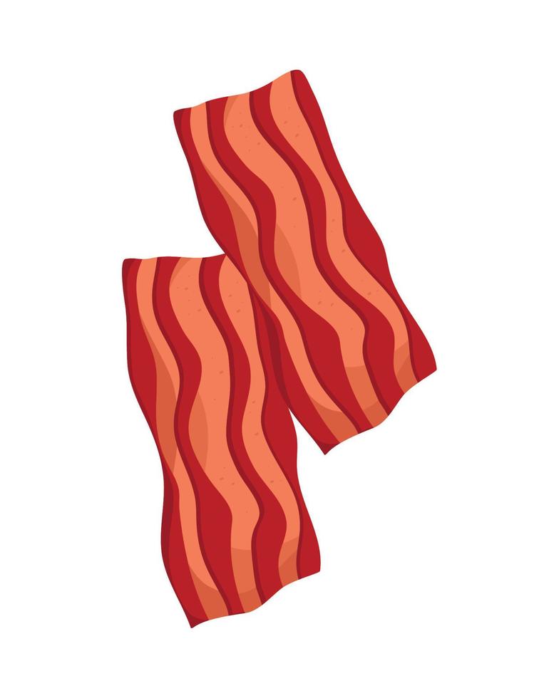 restauration rapide au bacon frais vecteur