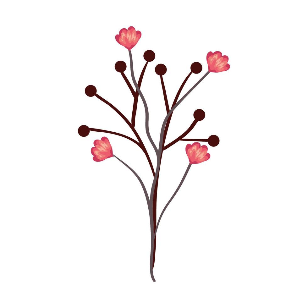 fleurs de printemps rouges vecteur