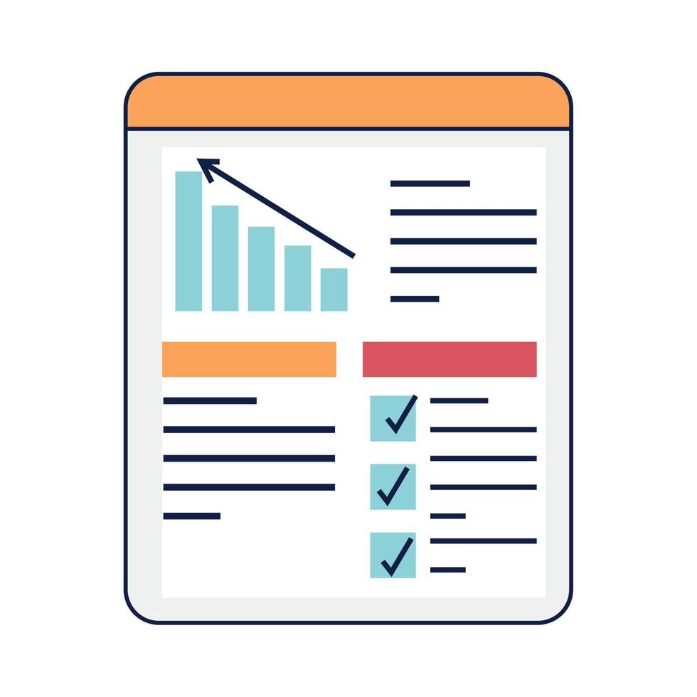 statistiques sur la page Web vecteur