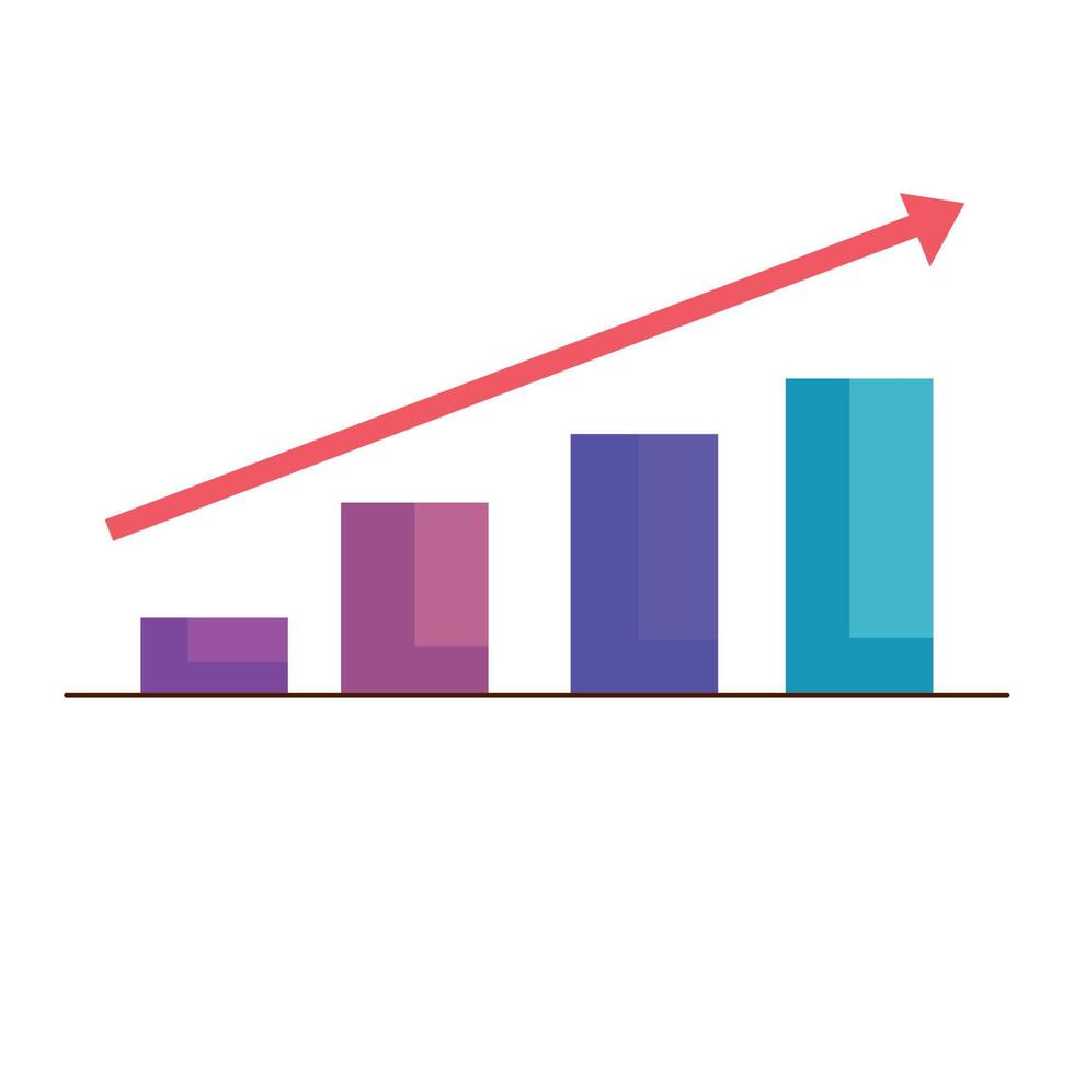 infographie des barres de statistiques vecteur