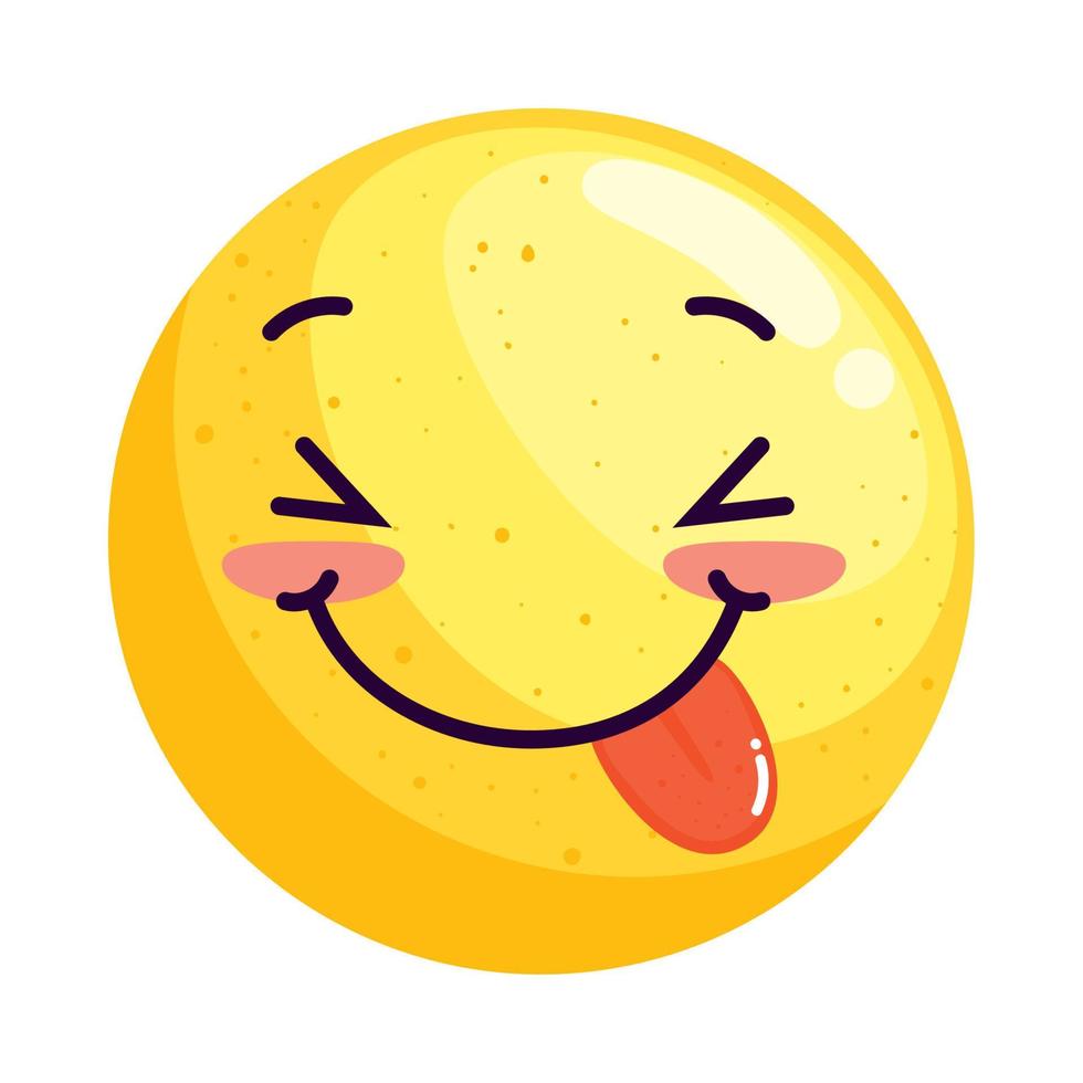 emoji avec la langue sortie vecteur