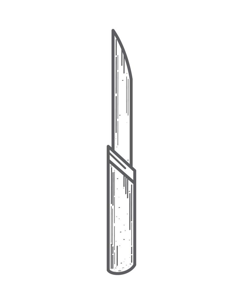 couteau, ustensile cuisine, croquis vecteur