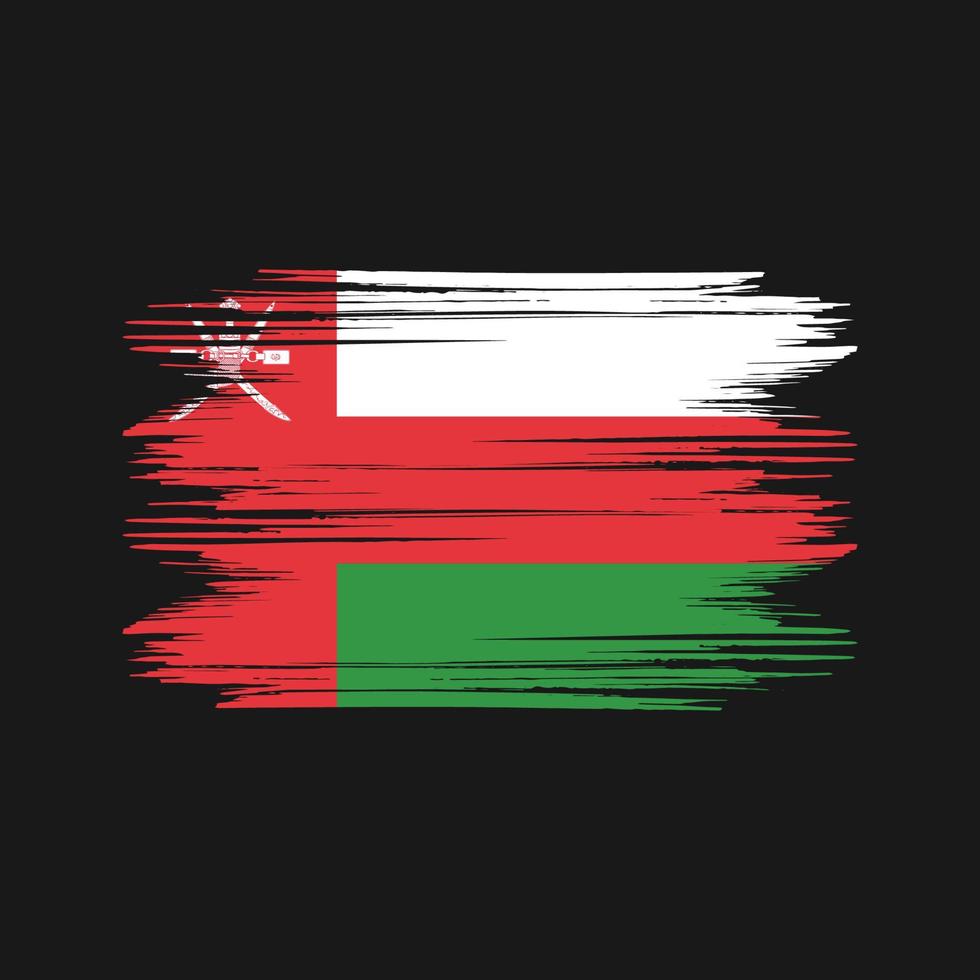 vecteur gratuit de conception de drapeau d'oman