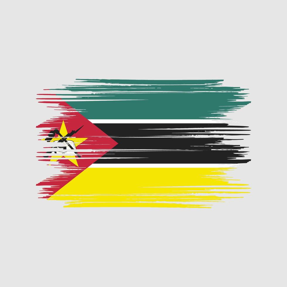 vecteur gratuit de conception de drapeau du mozambique