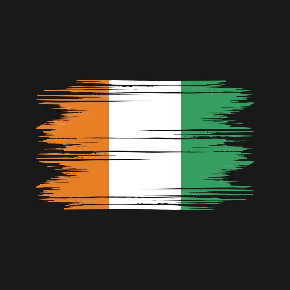 vecteur gratuit de conception du drapeau de la côte d'ivoire