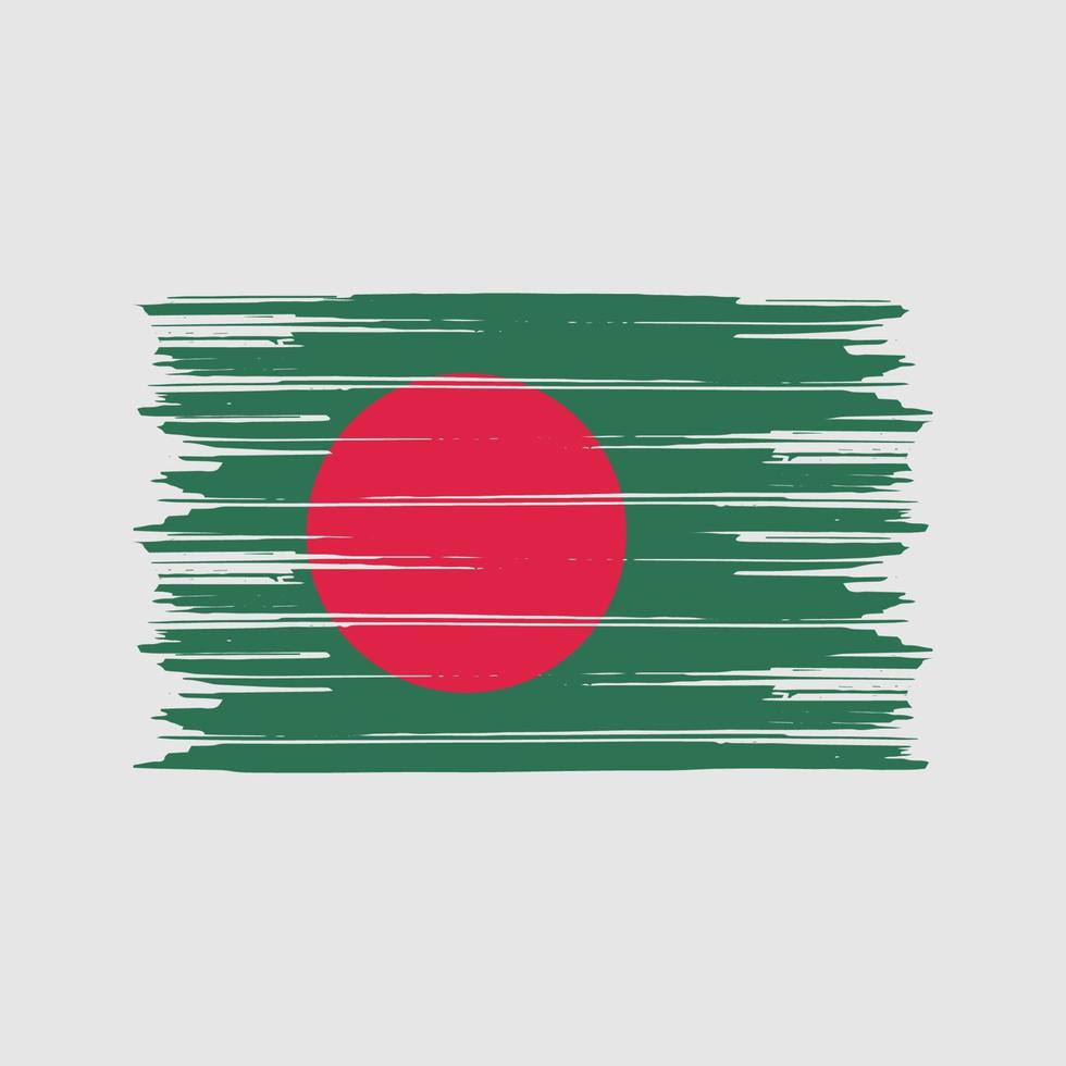 brosse drapeau bangladesh. drapeau national vecteur