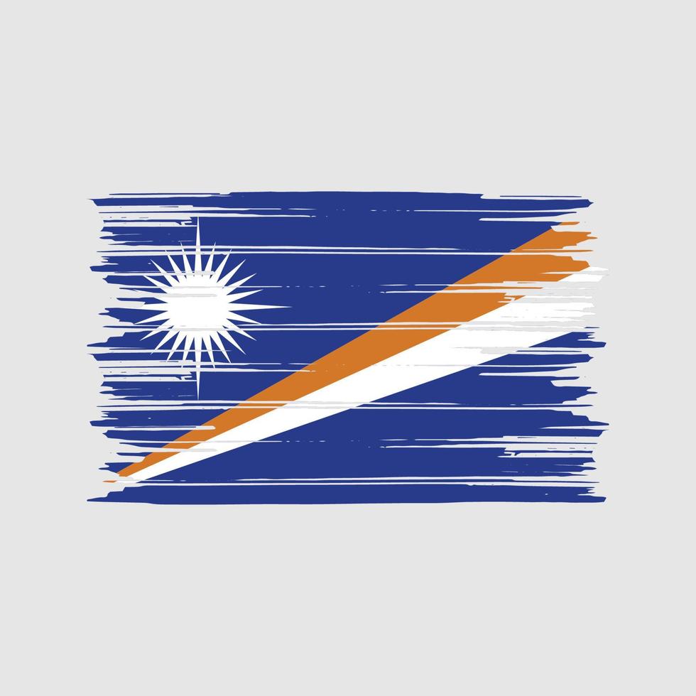 brosse de drapeau des îles marshall. drapeau national vecteur