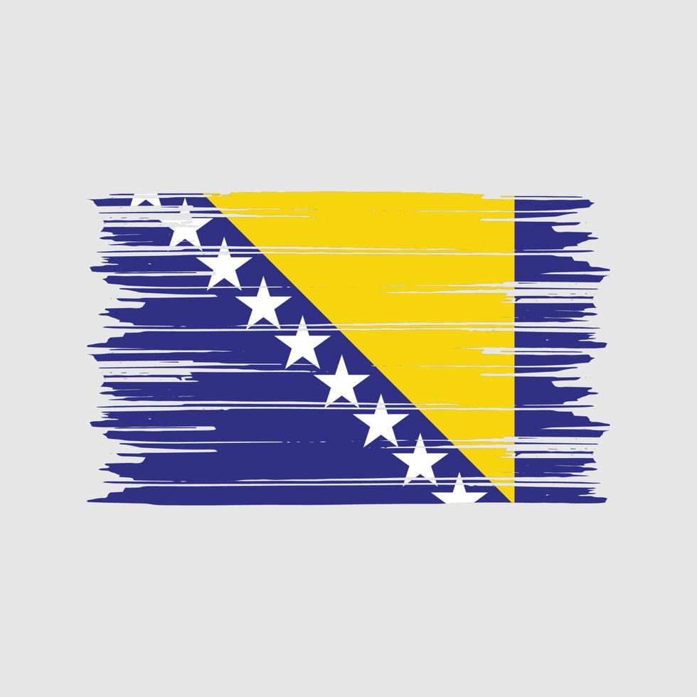 pinceau drapeau bosniaque. drapeau national vecteur