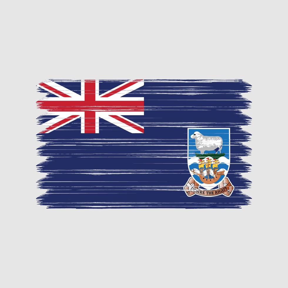 coups de pinceau du drapeau des îles malouines. drapeau national vecteur