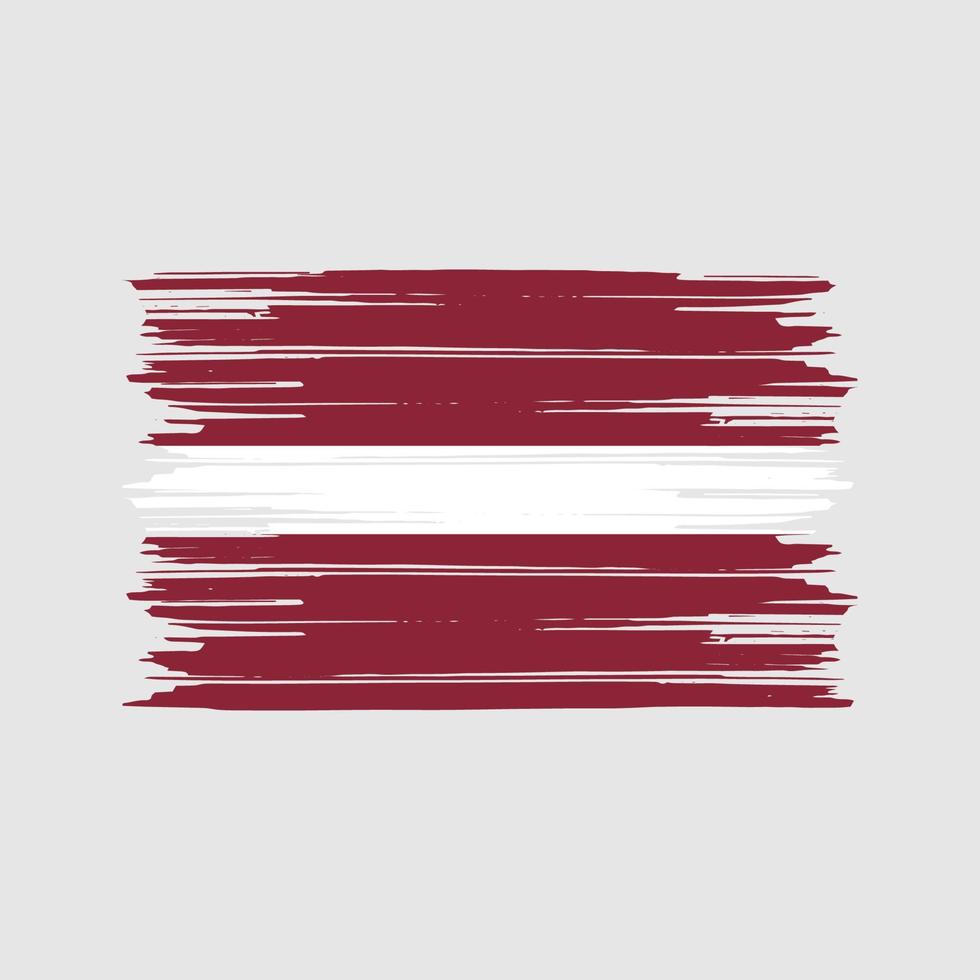 pinceau drapeau lettonie. drapeau national vecteur