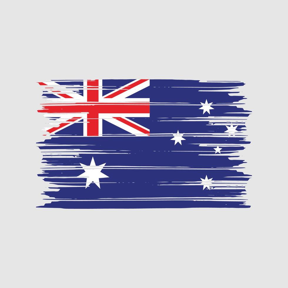 pinceau drapeau australien. drapeau national vecteur