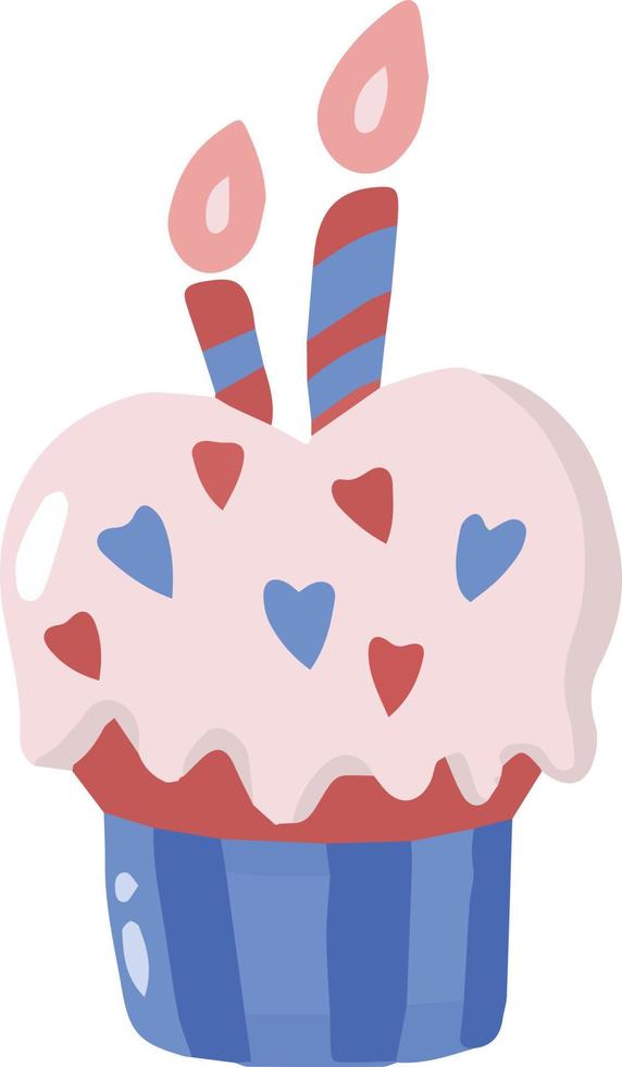 illustration de cupcakes mignons dessinés à la main vecteur