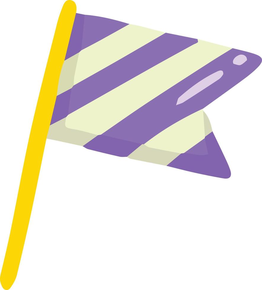 illustration de drapeau mignon dessiné à la main vecteur
