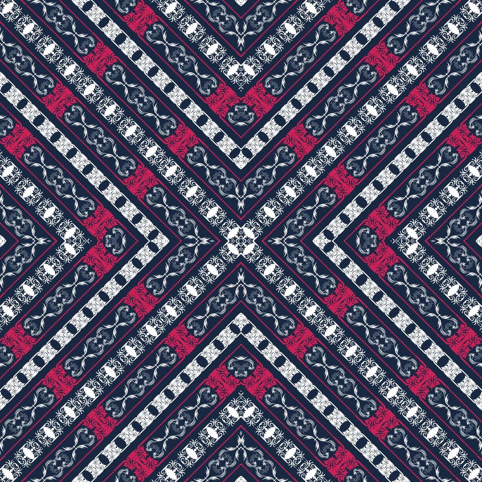 vecteur de motif batik sans couture avec forme x