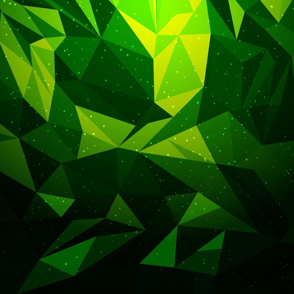 fond de polygone de conception triangulaire géométrique vert abstrait vecteur