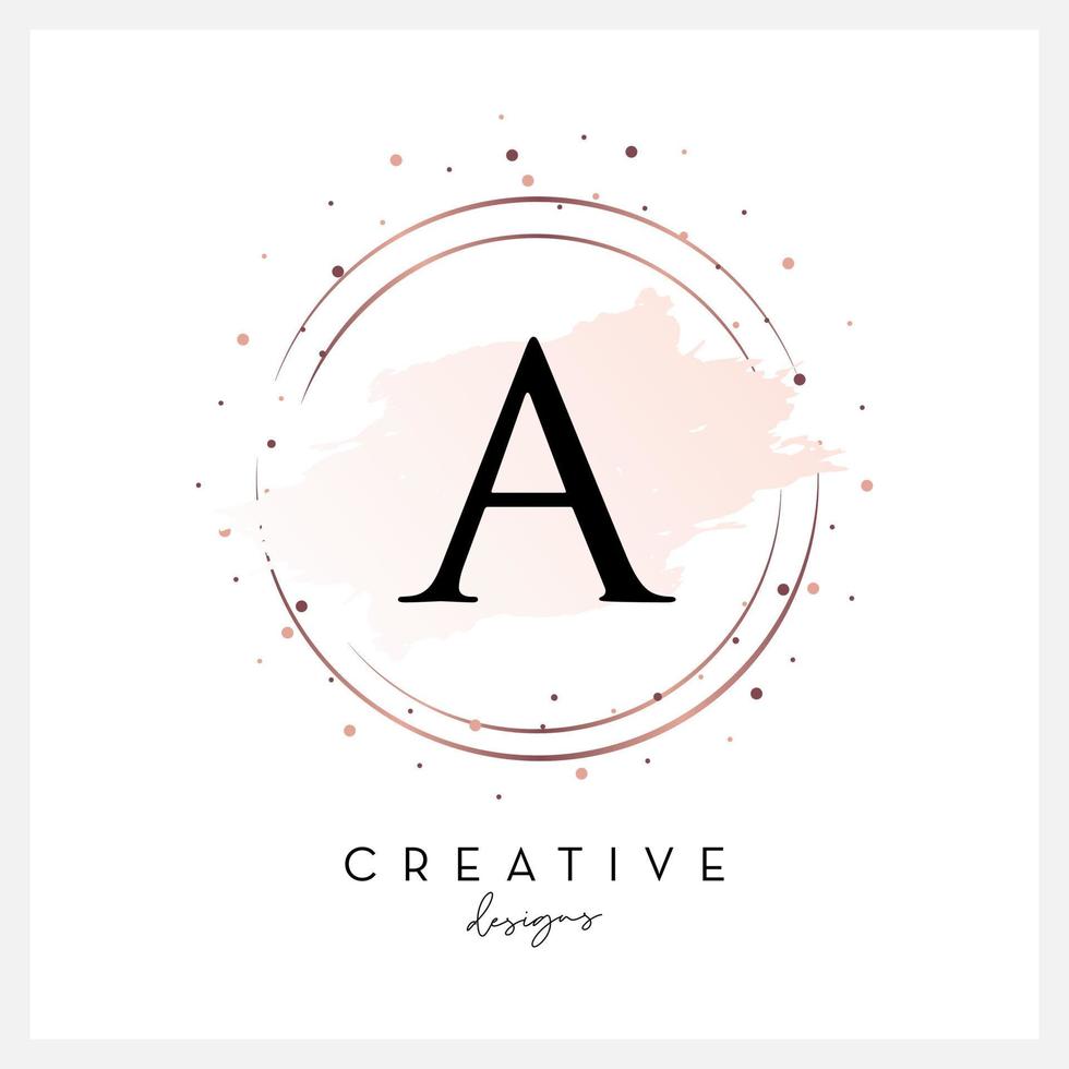 lettre de logo aquarelle a pour entreprise cosmétique beauté, invitation de mariage et autre entreprise vecteur