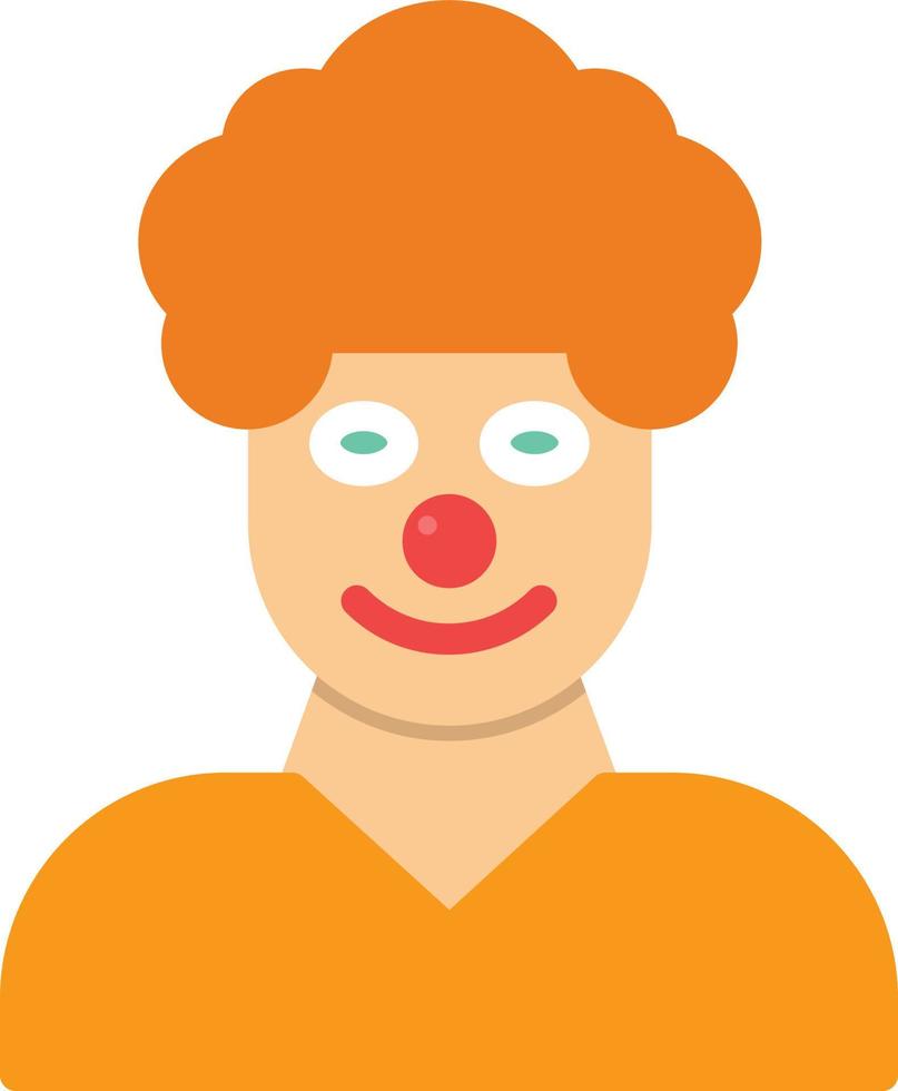 icône plate de clown vecteur