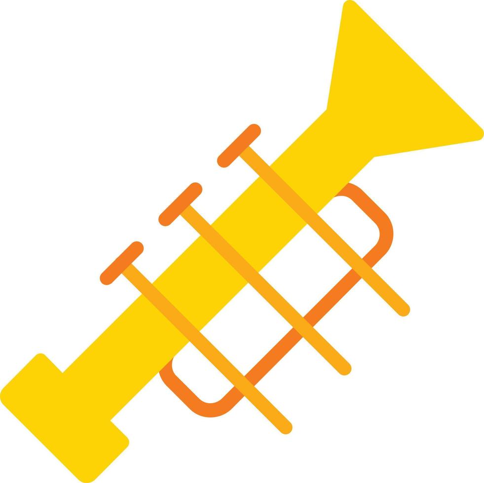 icône plate trompette vecteur