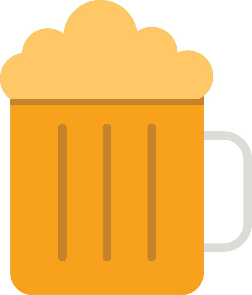 icône plate de chope de bière vecteur