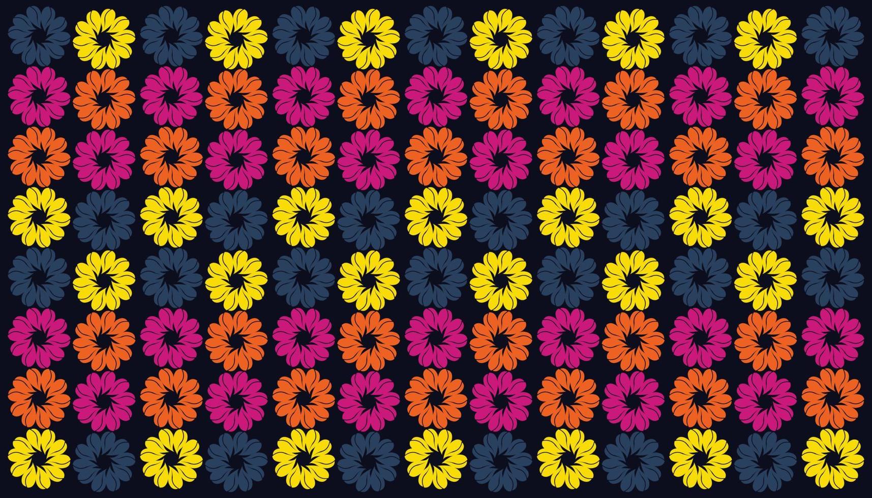 fleurs peintes fond vectoriel continu, motifs répétitifs, motifs répétitifs floraux