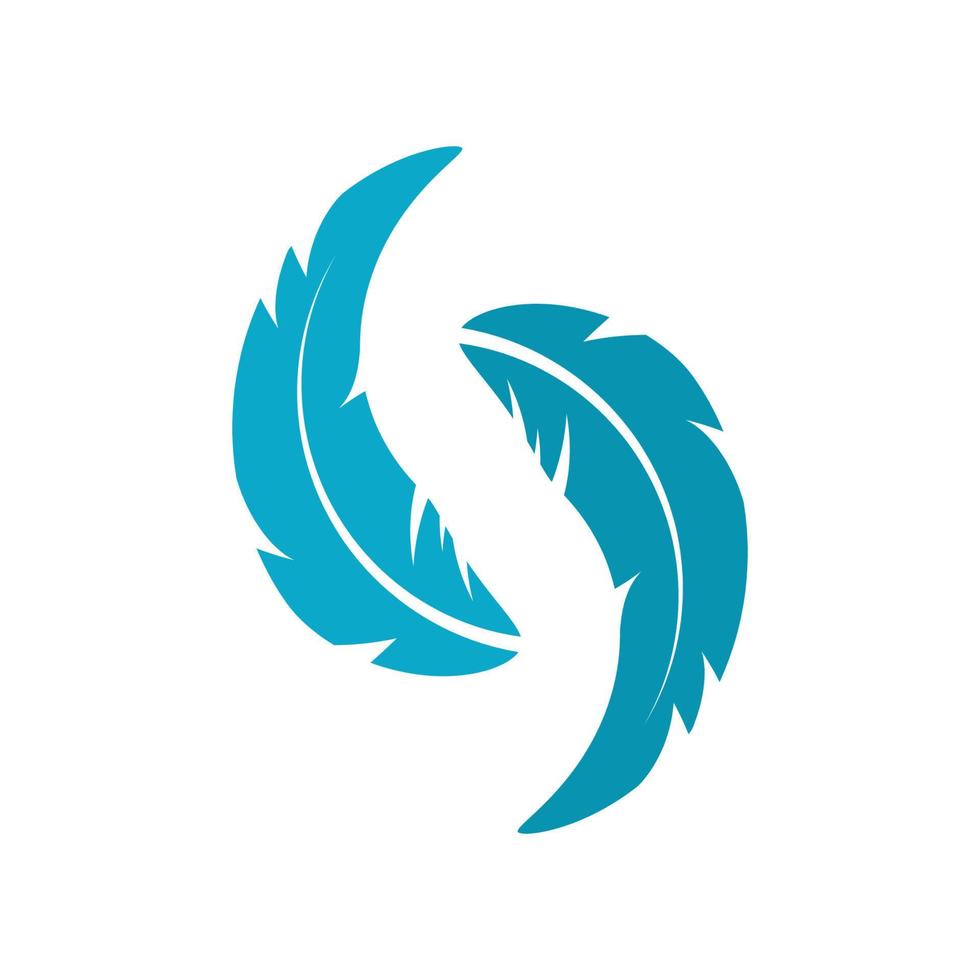 conception de modèle de vecteur de logo d'illustration de plume