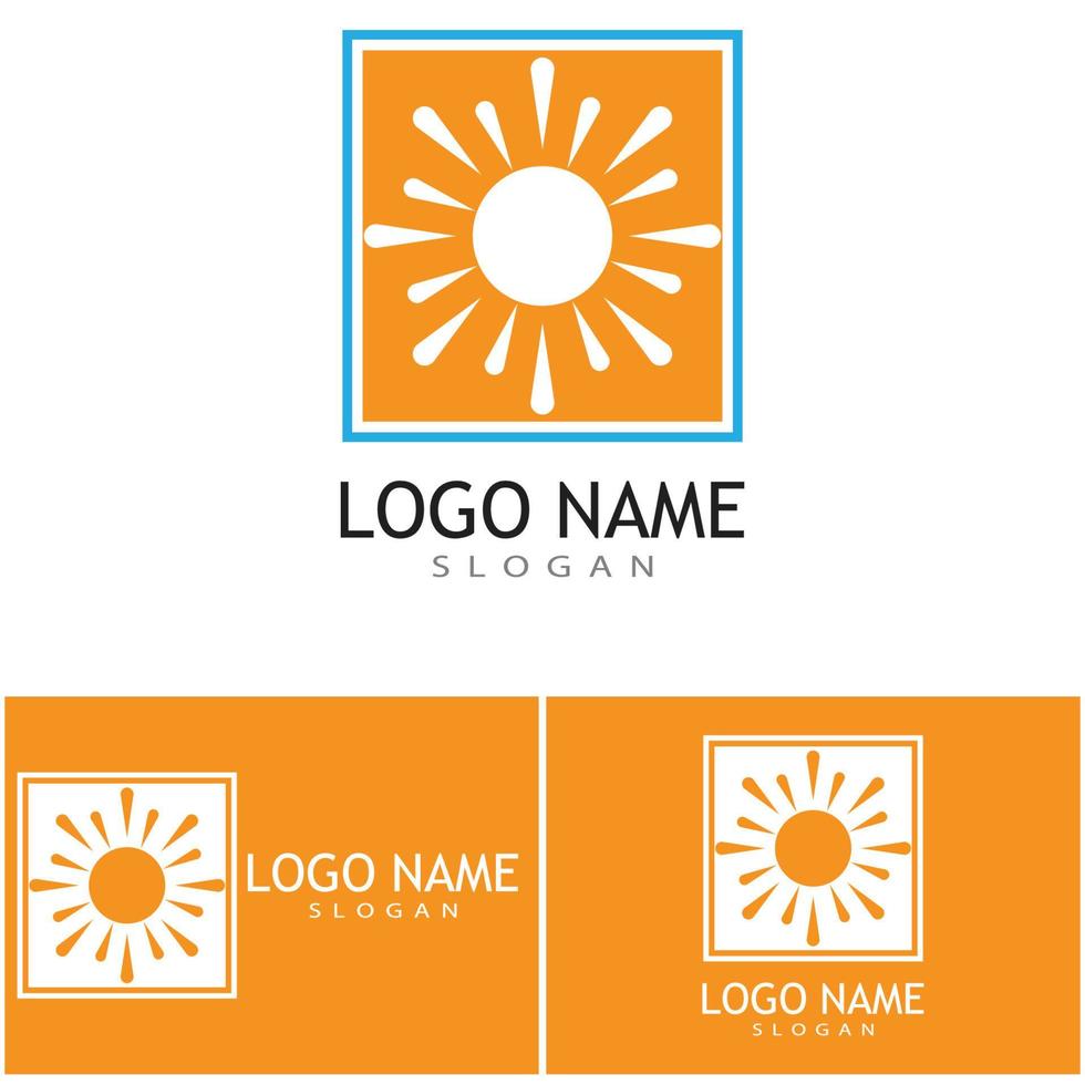 conception de modèle de logo soleil vector illustration icône