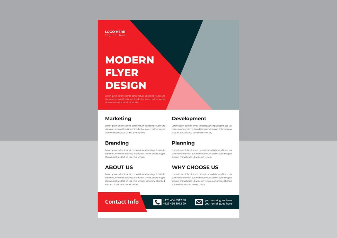 modèle de flyer d'entreprise. modèle vectoriel abstrait d'entreprise. dépliant de l'agence de marketing numérique. couvrir la mise en page moderne, le rapport annuel, l'affiche, le dépliant en a4 avec un design coloré.