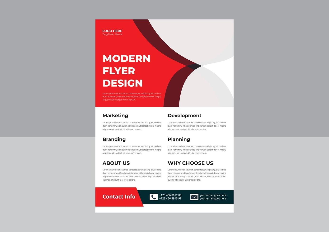 modèle de flyer d'entreprise. modèle vectoriel abstrait d'entreprise. dépliant de l'agence de marketing numérique. couvrir la mise en page moderne, le rapport annuel, l'affiche, le dépliant en a4 avec un design coloré.