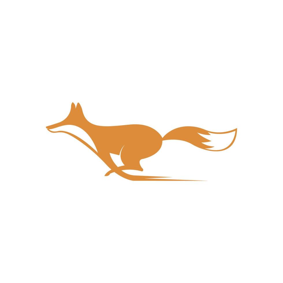 illustration de conception de logo icône renard vecteur