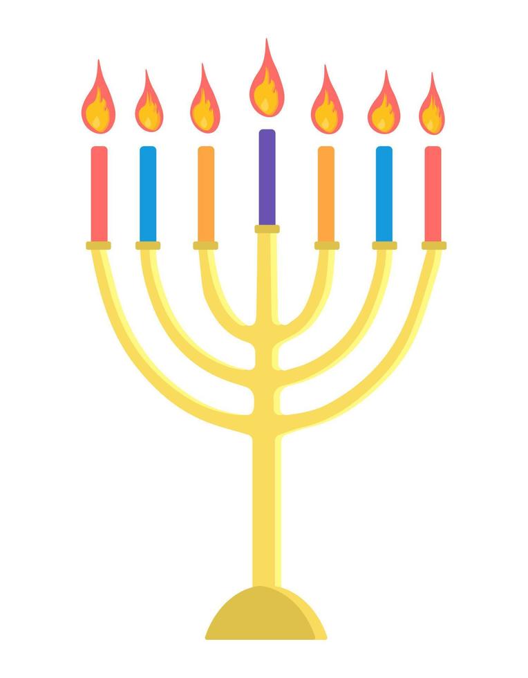 hunukkah menorah icône illustration vectorielle isolée sur fond blanc vecteur