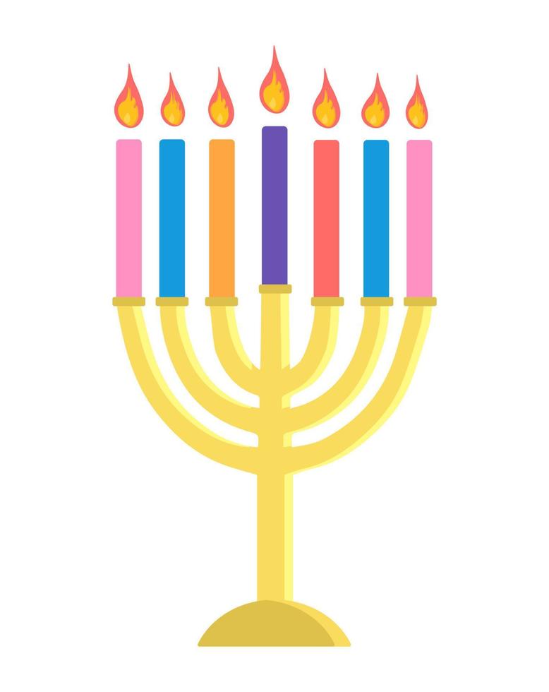 hunukkah menorah icône illustration vectorielle isolée sur fond blanc vecteur