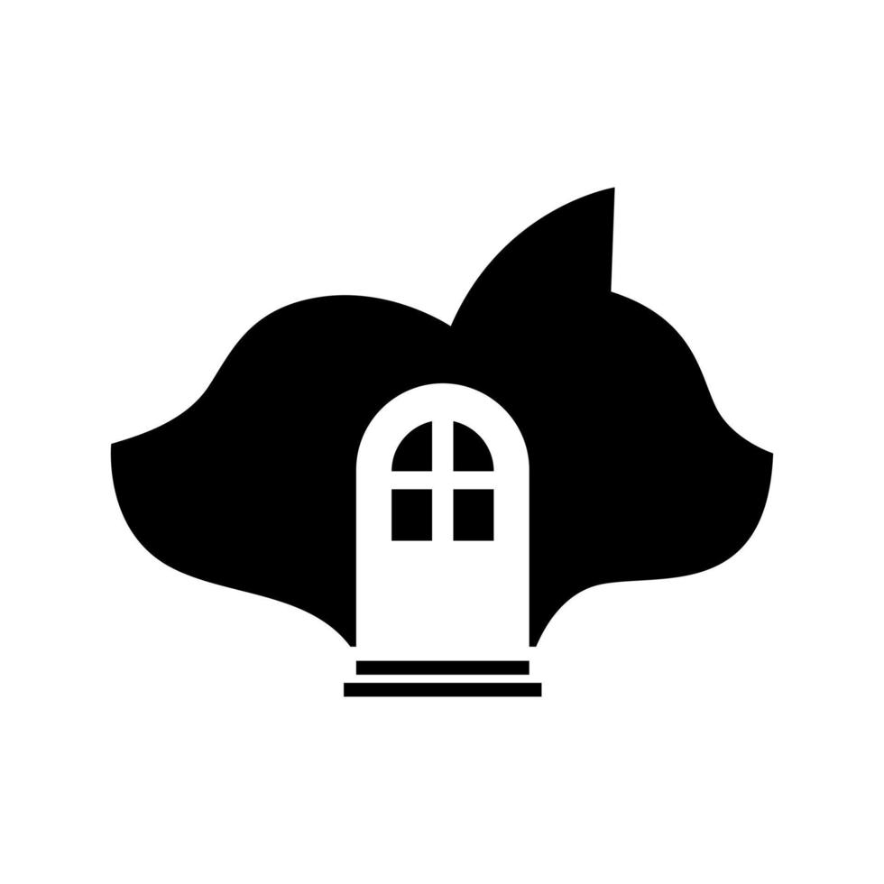 concept de conception de logo pour animaux de compagnie à la maison vecteur