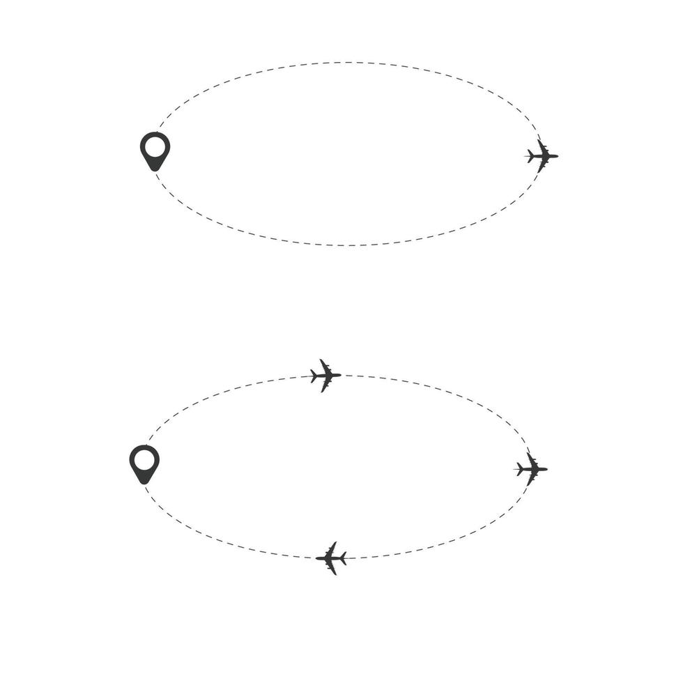 ensemble de flèches en pointillés vecteur