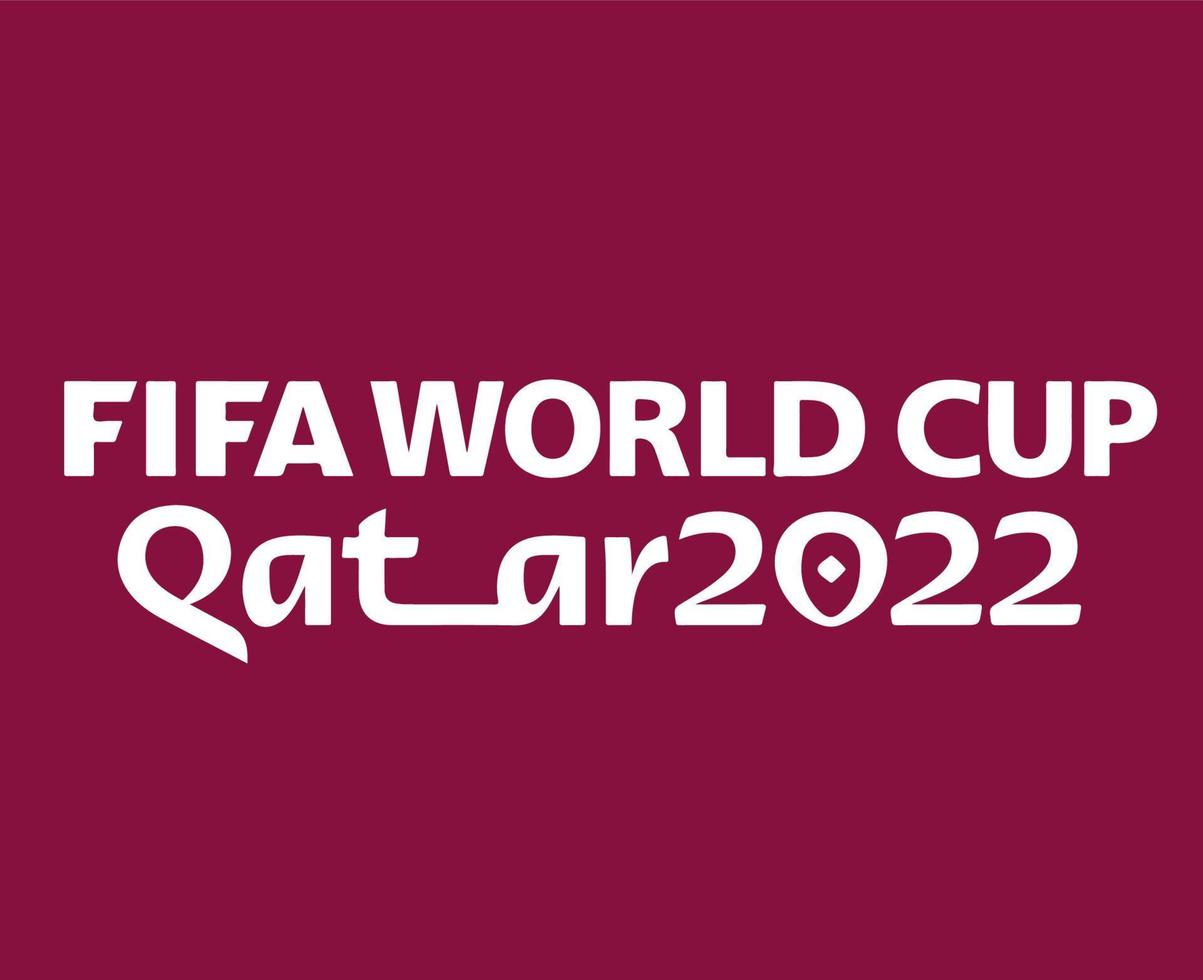 coupe du monde fifa qatar 2022 blanc logo officiel champion symbole conception vecteur illustration abstraite avec fond marron