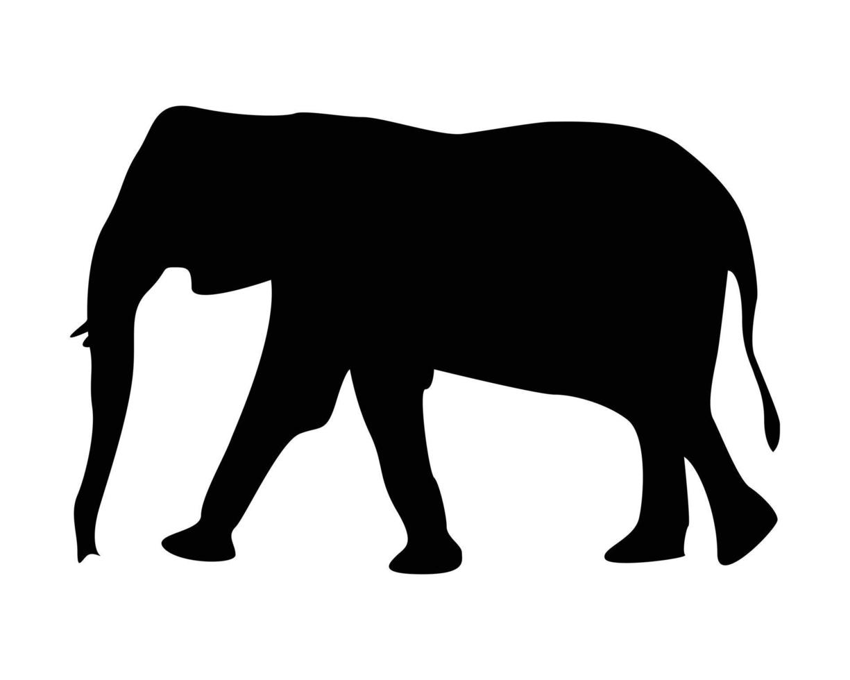 illustration vectorielle de pictogramme silhouette éléphant vecteur