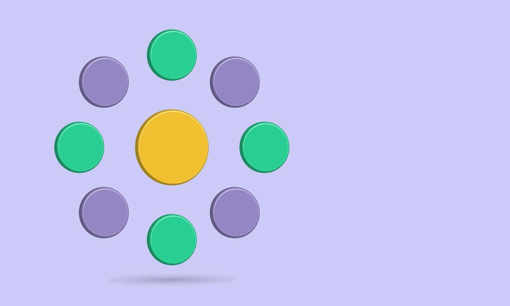 organigramme circulaire vecteur