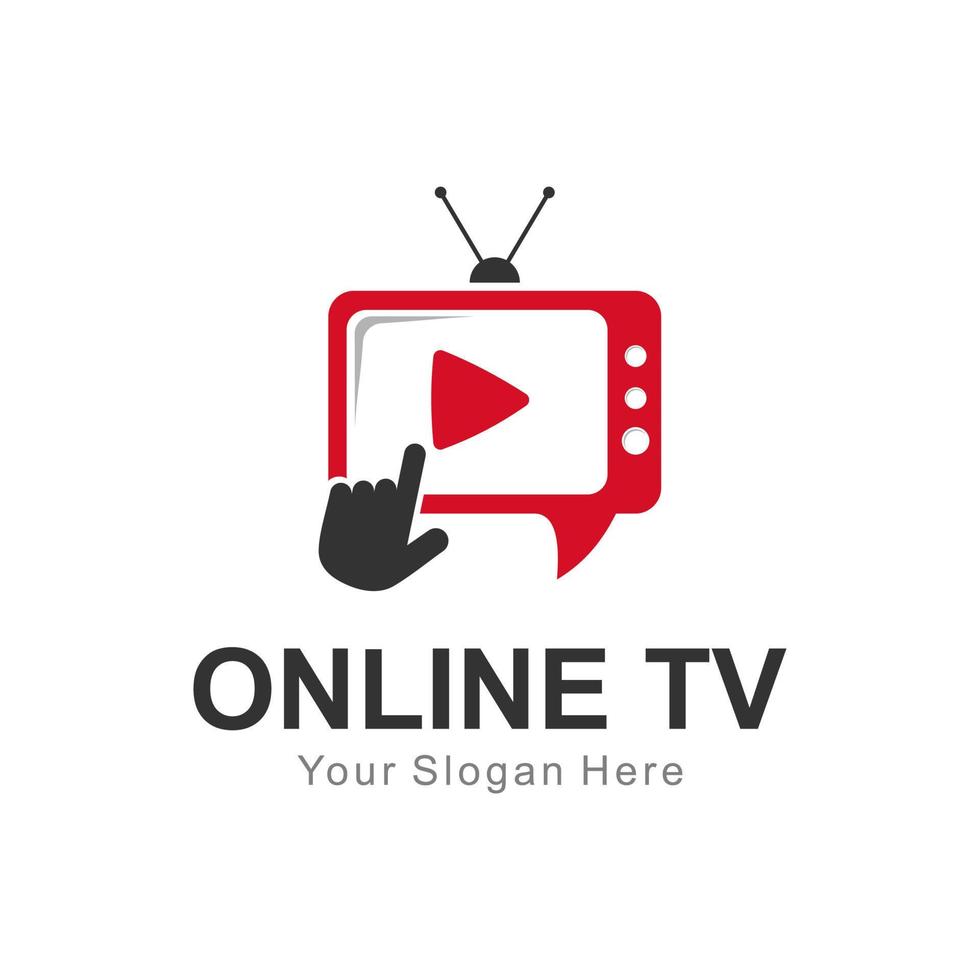 logo de télévision en ligne vecteur