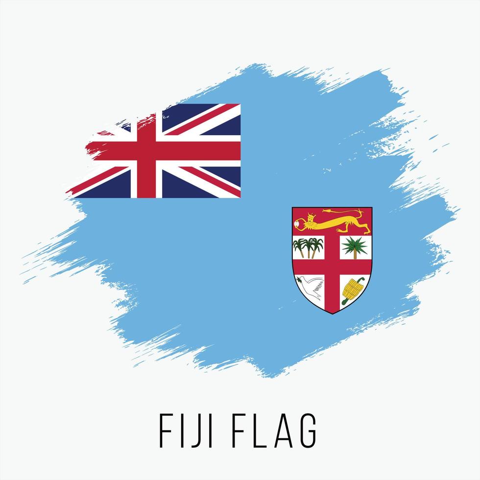 drapeau de vecteur grunge fidji