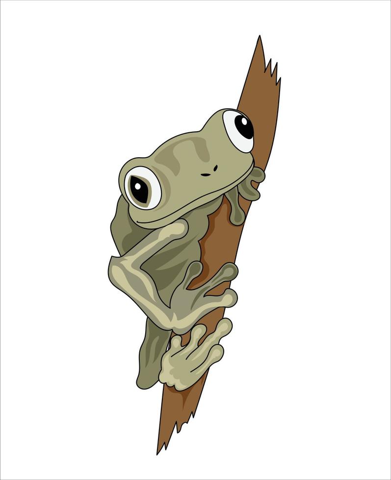 lézard sur arbre vector illustration sur fond blanc