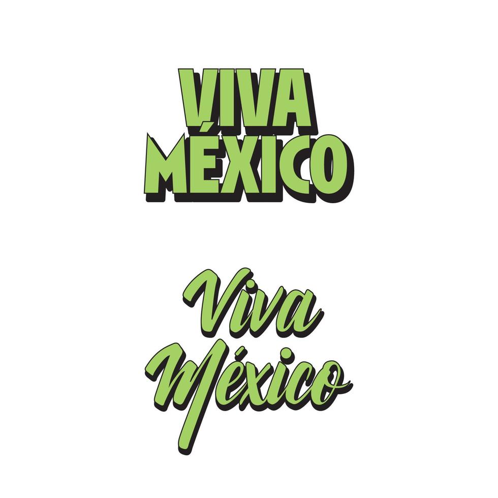 viva mexico, vacances traditionnelles mexicaines. illustration vectorielle de lettrage. vecteur