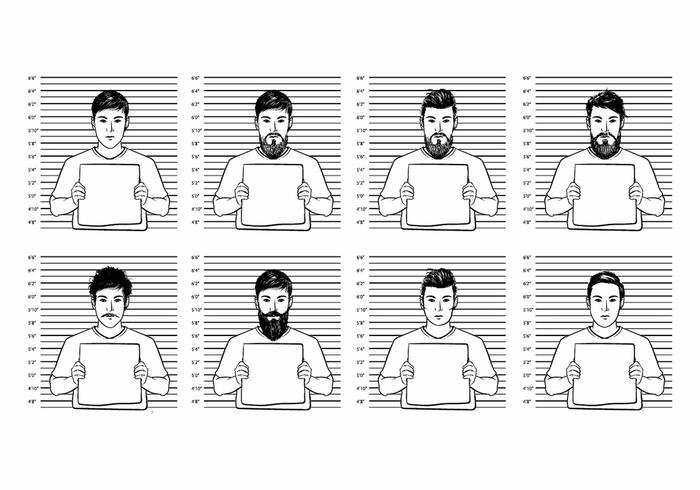 People des vecteurs de Mugshot vecteur