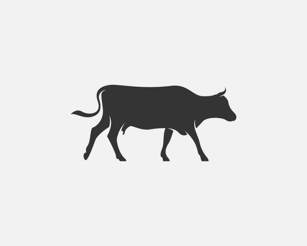 silhouette vecteur de vache