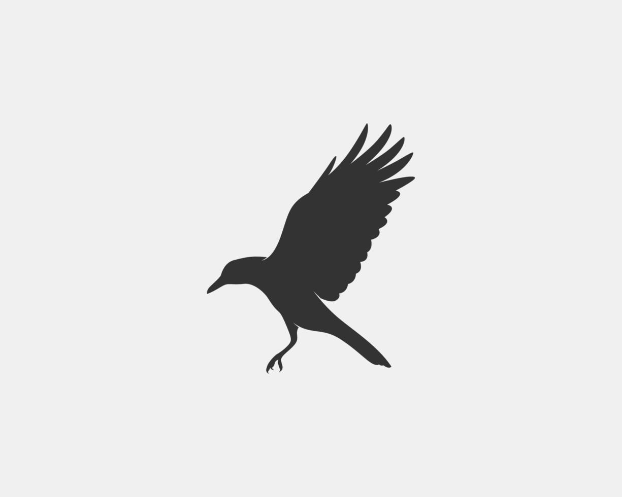 silhouette de vecteur de corbeau