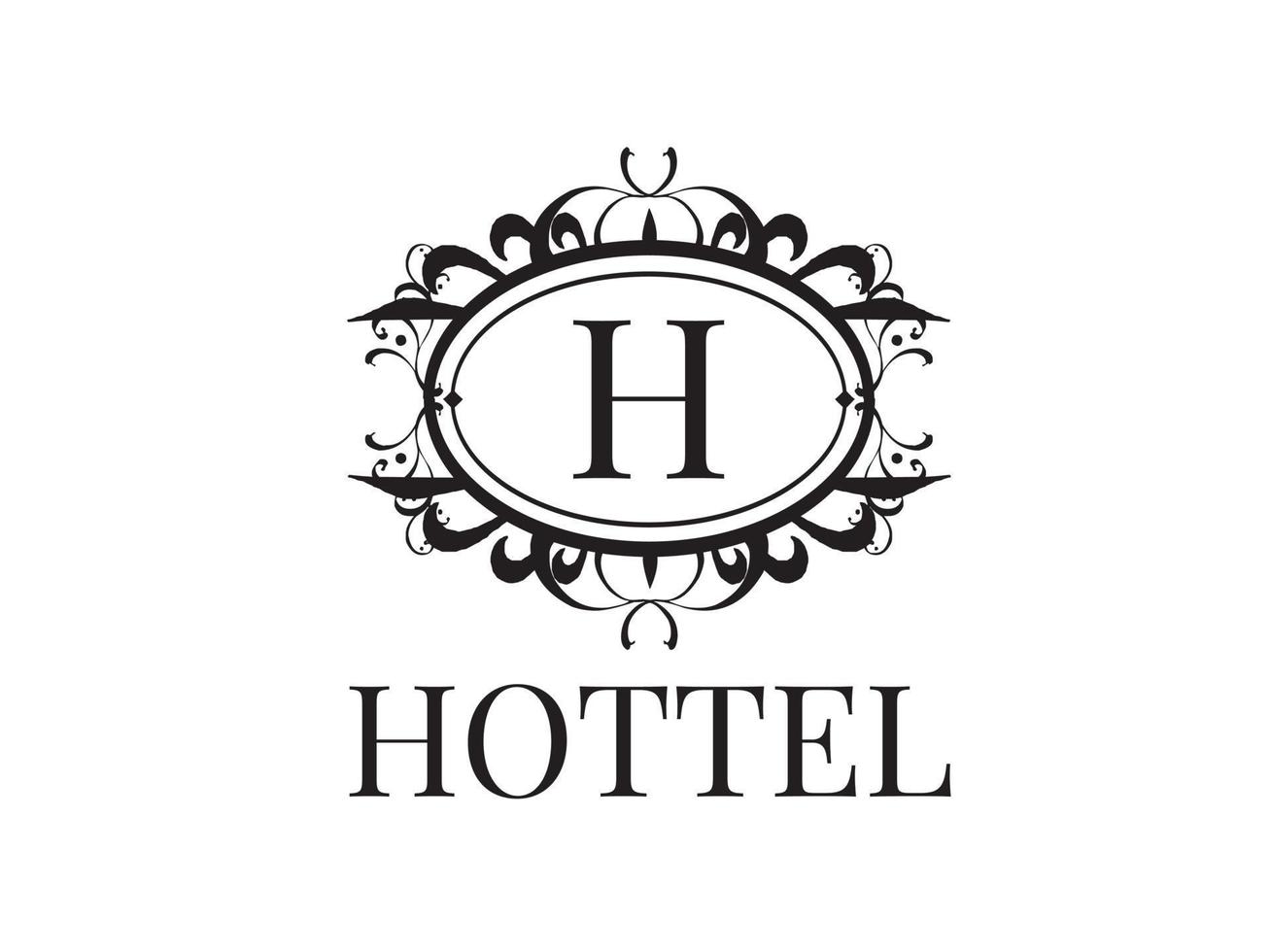 logo de luxe de l'hôtel vecteur